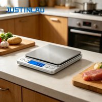 JUSTINLAU 1 Piece 0.1-3000G Small Jewelry Scale Electronic Food Scale with LCD Display Digital Weighing/tare Weight/ounce