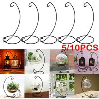 5/10 PCS Bauble Holder Ornaments Hanging Display Plant Stand Hanger Iron Art Home Decoration Glass Ball Hanging Stand Holders