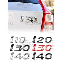 3D Chrome Metal Car Styling Letter Emblem Rear Trunk Decor For Hyundai I10 I20 I30 I40 Logo Nameplate Sticker Accessories