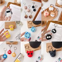 Protective Cover For Apple AirTag Locator Tracker Anti-Scratch Device Keychain Cute Cartoon Soft Silicone Case For Apple Airtags