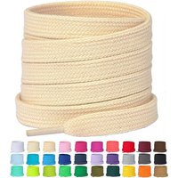 Elastic Polyester Cotton Shoelaces 1cm Flat Braided Replacement Laces Multi-Color Durable Laces for Sneakers Boots & Casual Shoe