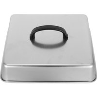 6 Inch Grill Pan Cover Stainless Steel Basting Dome Square Melting Dome Cheese Steaming Lid Griddle Splatter Guard Anti Oil