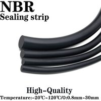 1/5/10M NBR Black Rubber Strip Seal OD 1~30mm High Temperature Oil Resistant Nitrile Sealing Rope Solid High-Quality Round Strip