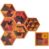 Wooden Tangram Puzzle Logic Mind Brain Teasers Intelligence Educational Puzzles Game