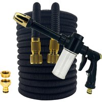 25FT-100FT Extensible Magic Hose Wash Car High Pressure Foam Gun Flexible Garden Hose Courtyard irrigation Cleaning Tools