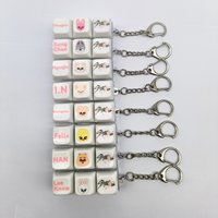 Idol SKZOO Stray Kids Cartoon Themed Decompression Three Combo Keycap Set Keychain Felix HyunJin Chan Woojin Changbin Fans Gifts