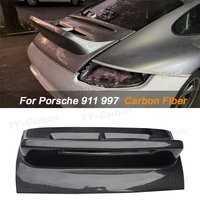 Real Carbon Fiber Rear Spoiler Duck Wing Rear Trunk Lid Spoiler BodyKits for Porsche 911 997.1 997.2 2005-2011 Rear Wing FRP