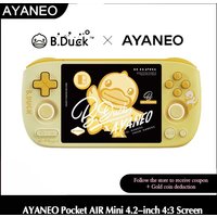 AYANEO Pocket AIR Mini x B.Duck Limited Edition Retro Handheld,Retro Pocket Console 4.2-inch 4:3 Screen with Hall Joysticks 64G