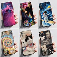 Casing For Sony Xperia XZ XZs XR F8332 F8331 Case Aesthetic Fashion Cute Cat Astronaut Shockproof Black Silicone Soft TPU Cover