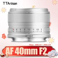 TTArtisan Full Frame AF 40mm F2 Standard Prime Camera Lens for Portrait Photography with Sony E Nikon Z Leica L-mount