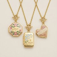 Fashion Gift Heart MOM Flower Necklace for Women Pendant Necklace Hot Selling MOM Opening and Closing Collarbone Chain Necklace