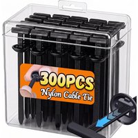 Nylon Self-locking Zip Tie Universal Nylon Cable Tie Buckle Heavy Duty Zip Ties with Pin Button Car Daily Repair Fastening Strap