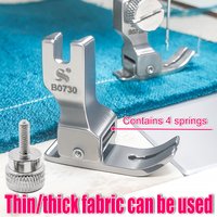 New 4-Spring Design Industrial Sewing Machine Flat Car Anti-Jump Line Press Foot Thick Thin Compatible Sewing Tool