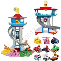 Paw Patrol Toy Set Cartoon Anime Figures Patrol Canine Chase Skye Rebound Bicycle Home Decoration Kids Christmas Birthday Gifts