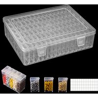 Un ensemble de 96 compartiments de boîtes de rangement pour peinture au diamant, adaptés au stockage de boîtes de mesure pour la peinture au diamant et aux projets de bricolage, capables de