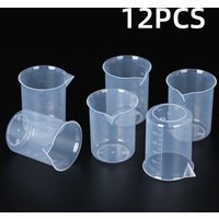100ml Measuring Cup Transparent Scale Plastic Measuring Cup Lab Chemical Measuring Cup Without Handle Kitchen Bar Supplies