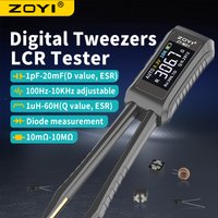 ZOYI LCR Smart Tweezers Mini ESR Tester High Precision SMD Resistor Capacitor Inductor Continuity Voltage Meter
