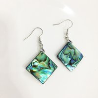 Fashionable Natural Abalone Shell Bead Pendant Earrings 1 Pair - Elegant Jewelry Accessory