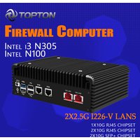 Micro Firewall Appliance 2 Intel I226-V 2.5GbE NIC +2x/1x 10G LANs SFP Fanless Mini Computer Intel N100 i3 N305 Quad Core AES-NI