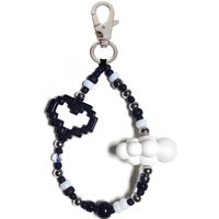 HERLOOK Heart Keychain Fashion Cloud Keychains Y2K Accessories Beads Chain for Key Bag Women Keyring Jewelry Silver Color Clasp