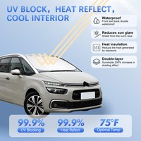 Car Windshield Sun Shade For Citroen Picasso MPV Berlingo Sunshade Sun Visor Protector Blocks UV Rays Summer Car Accessories