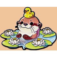 Funny Cartoon Duck Otter Enamel Pines Cute Animal Brooch Metal Pins Badge on Backpack Clothing Accessories Fashion Jewelry Gifts