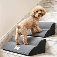 2 Steps Ladder Dogs Pets Puppys Stairs Auxiliary Staircase Beside Sofa Bed Assistantdog Ramp Protecting Pets Joint Safety Stairs