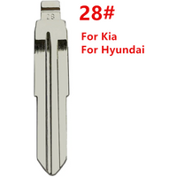 10pcs 28# Metal Blank Uncut Flip KD VVDI Remote Key Blade For Kia Accen Rio New Refine Hyundai Elantra (2006)