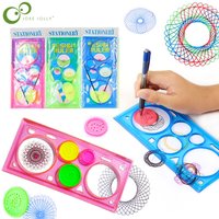 Painting Multi-function Interesting Puzzle Spirograph Children Drawing Plastic Ruler Can Improve Start Work Ability GYH