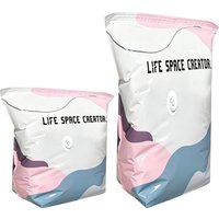 Travel Vacuum Bags 2 Pack No Pump Compression Pouches Space Saving Sealer for Clothes Bedding Blanket Pillows Home Storage
