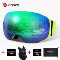 X-TIGER Ski Goggles Magnetic UV400 Winter Skiing Eyewear Anti-fog Lens Women Men Outdoor Sports Snowboard Snow Cycling Sunglass