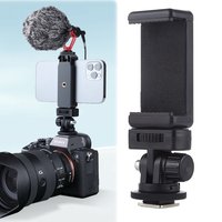 Phone Holder 360° Rotation Camera Hot Shoe Phone Holder Monitor Flexible Tripod Adapter for Canon Nikon Sony DSLR Camera