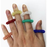 5pc Finger Massager Ring Acupressure Figure Massager Relax Finger Care Tool