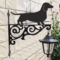 Cocker Spaniel Metal Garden Decor Wall Mounted Dog Design Silhouette Planter Hook for Outdoor Garden Potted Plants Ideal Gifts