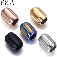 Stainless Steel 6mm Hole Size Spacer Beads for DIY Paracord Knife Lanyard Jewelry Accessories Leather Bracelet Making