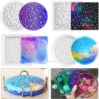 Multi Shaped Tray Silicone Mold Diy Jewelry Storage Tray Epoxy Resin Coaster Plasters Mould Cement Gypsum Molds