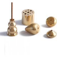 1PC Portable Incense Burner Multi Purpose Water Drop Shape Brass Incense Holder Home Office Teahouse Zen Buddhist Supplies