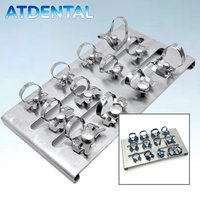 Dental Rubber Dam Kit Clamps Set Stainless Steel Endodontic Equipment Accessories