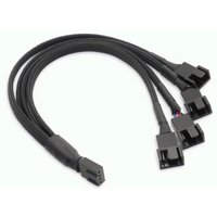 PWM 4pin Fan Sleeved Extension Splitter Hub Cables,Motherboard CPU 4 Pin To 3 Way 4Pin Cooler Or 3pin Case Fan Power Spliter