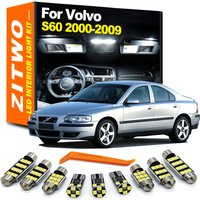 ZITWO 16Pcs LED Bulb Interior Dome Map Reading Light Kit For Volvo S60 I MK1 2000 2001 2002 2003 2004 2005 2006 2007 2008 2009