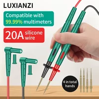 LUXIANXI 1000V 20A Stainless Steel Multimeter Pen 0.1mm/0.2mm Replaceable Gold Plated Probe Silicone Wire Test Repair Tools