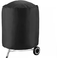 BBQ Cover Outdoor Dust Waterproof Weber Heavy Duty Grill Cover Rain Protective outdoor Barbecue cover round bbq grill black
