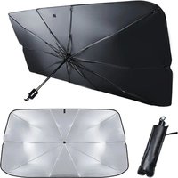 Rubber Sunshade Umbrella For Car Uv Protection Folding High Shading Car Umbrella Front Windshield High Shading Silver Sunshade