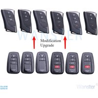 Modified Car Key Fob Shell Case Housing for Toyota Corolla C-HR Prius Prime 4Runner RAV4 Highlander Camry 2018 2019 2020 2021