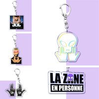 Hot French Rapper JUL Keychains 6cm Keyring for Accessories Woman Oh Qu'elle Est Belle Pendant Keyring Jewelry Music Fans