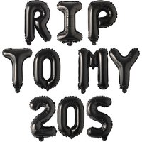 Rip 20s Birthday Decorations 30th Balloons Rip to My 20s Balloon Set Girl Youth Theme Death Party Supplies Decoration