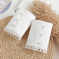 Creative White Fake Cuffs Detachable Cuff Extension Fake Shirt Cuffs Button Decorative Elegant Wrist Cuffs Clothing Accessories