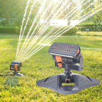 Automatic Garden Sprinkler 16 Hole Rotaty Lawn Sprinkler Garden Oscillating Sprinkler Adjustable Irrigation Park Watering System