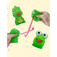 Pinch Frog Dinosaur Sticking Tongue Out Relieve Stress Toy Funny Children Creative Decompression Fidget Toy Christmas Party Gift
