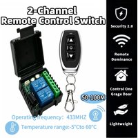 220V 2 Channel 10A Motor Forward And Reverse Telescopic Rod Wireless Remote Control Switch 433M Household Equipment Appliances